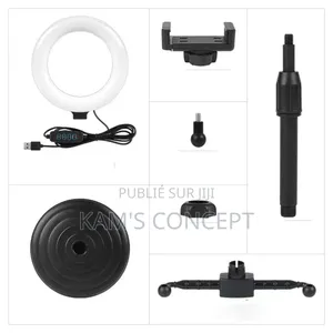 Support De Trépied Pour Smartphone Avec Anneau Lumineux À Led
