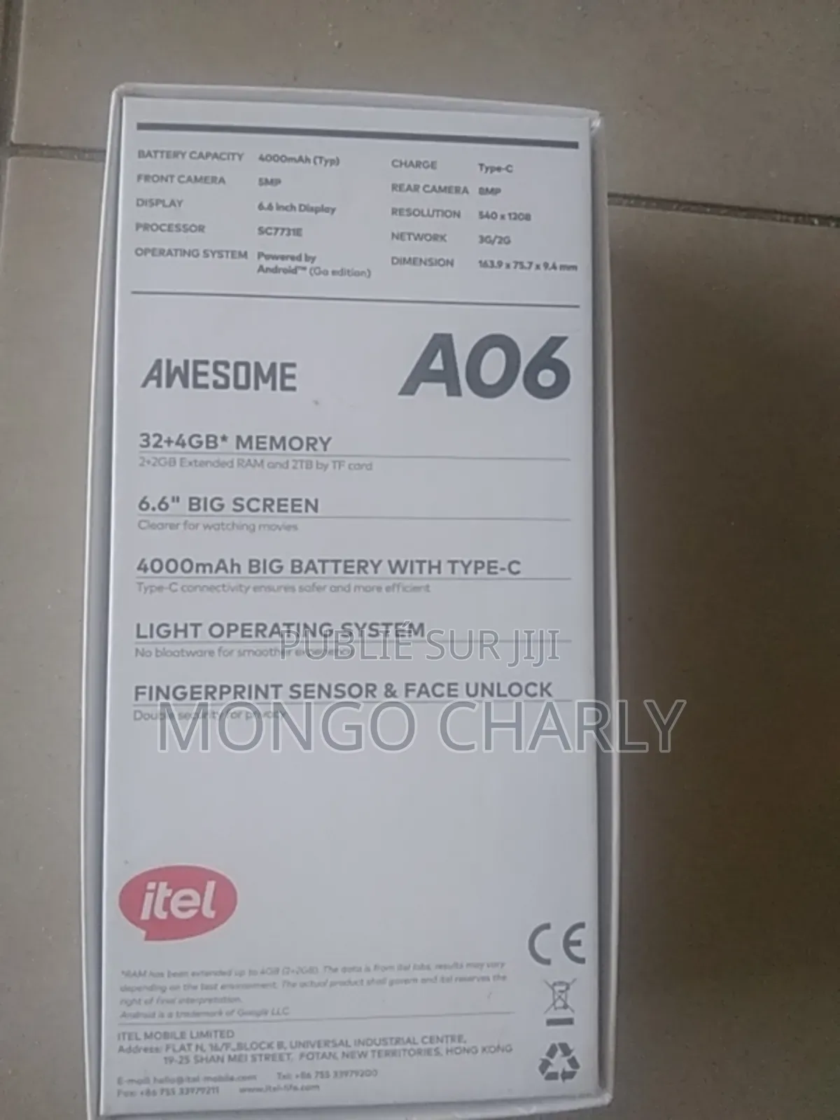Itel A06 32 GB Noir