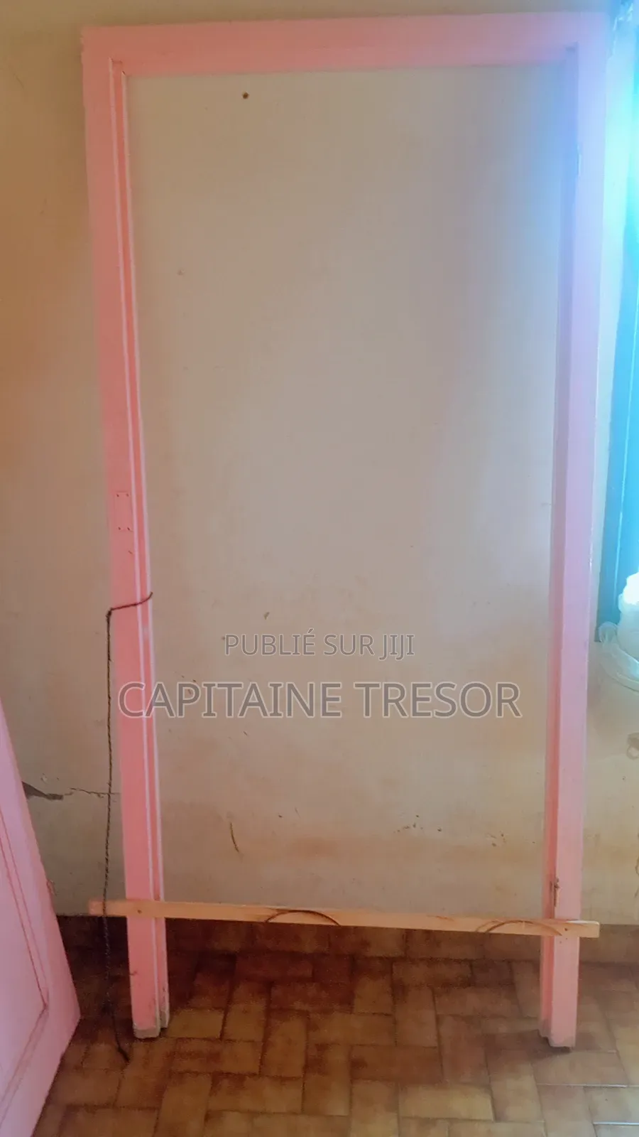 Porte en Bois Vitrée + Cadre Complet – 205 Cm X 89 Cm