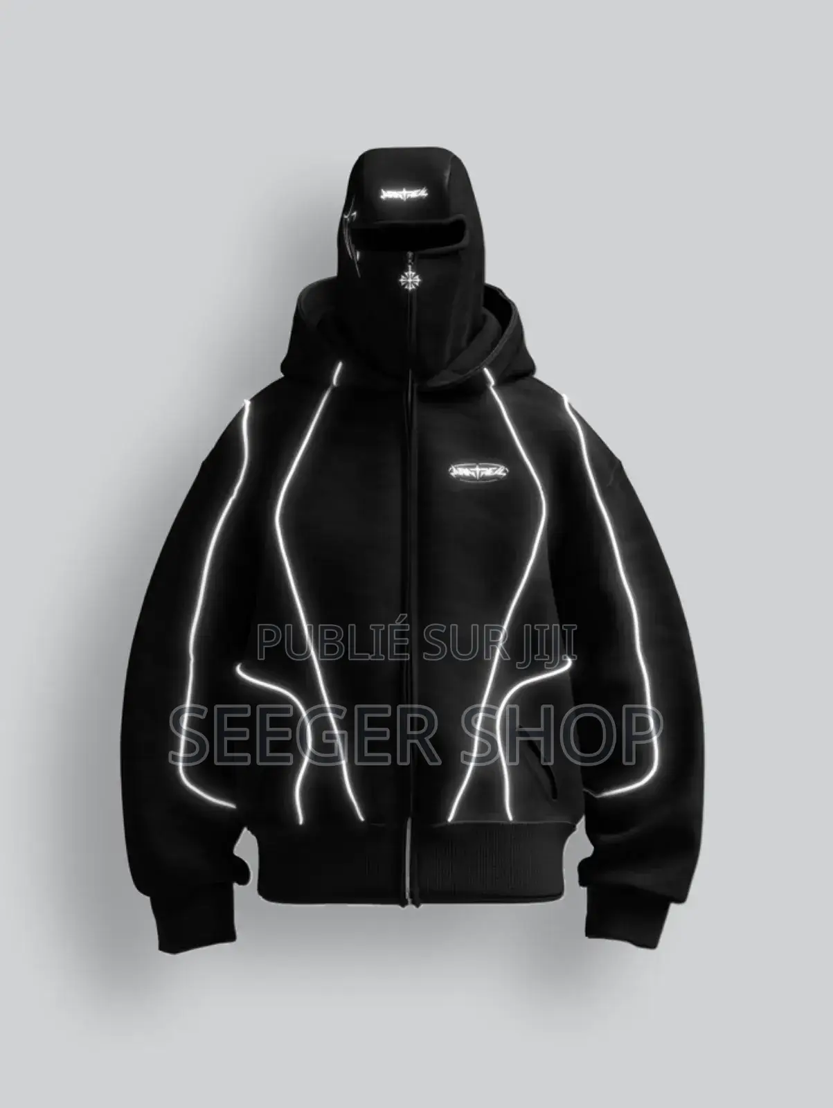 Reflective Phantom Hoodie Black