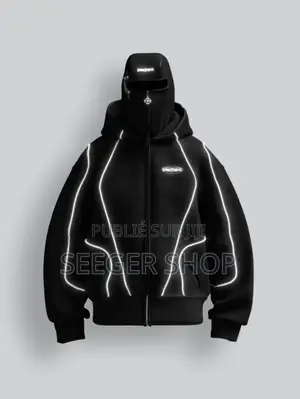 Reflective Phantom Hoodie Black