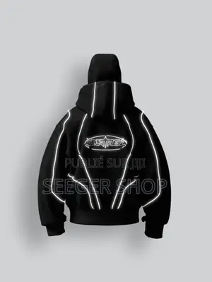 Reflective Phantom Hoodie Black
