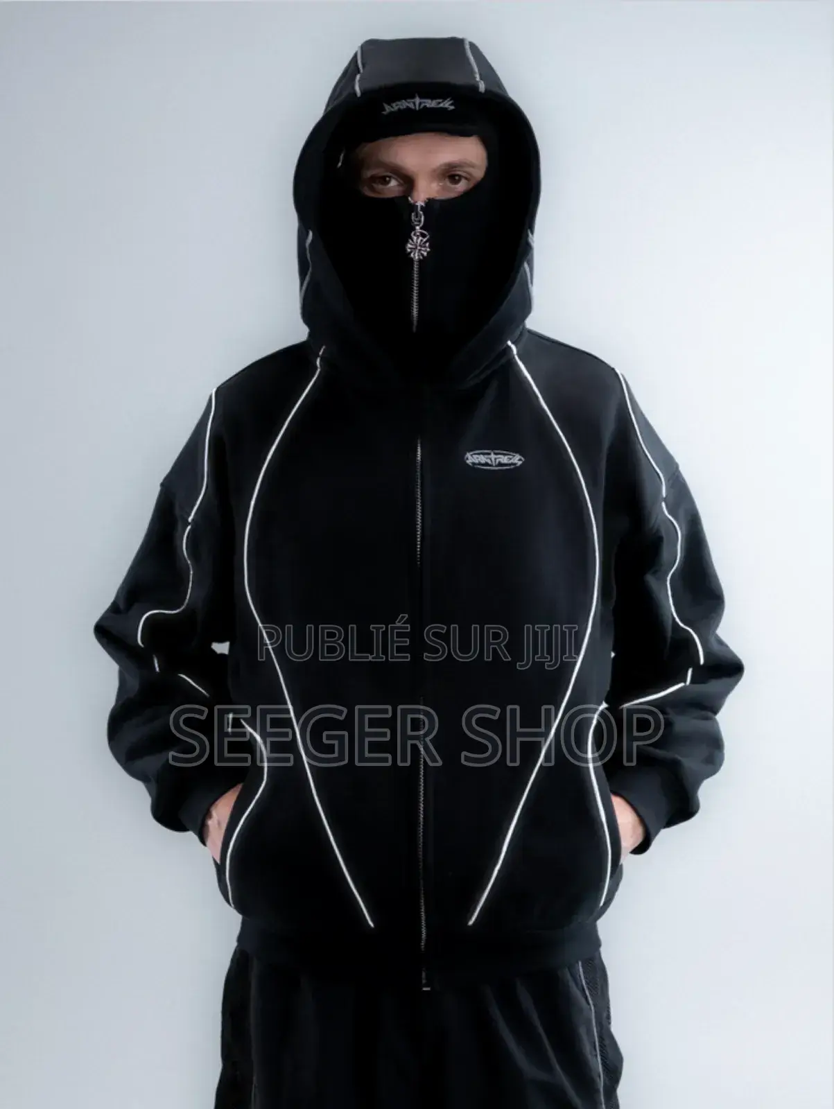 Reflective Phantom Hoodie Black