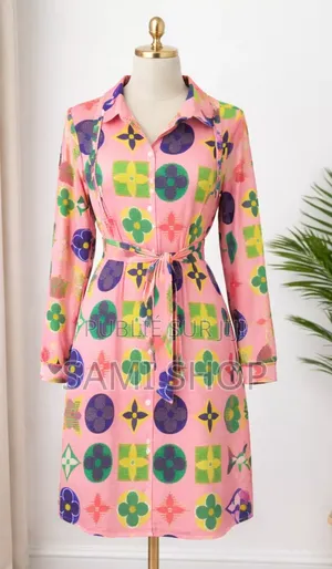 Robe Chemise À Manches Longues (Taille Xl: 42-44)