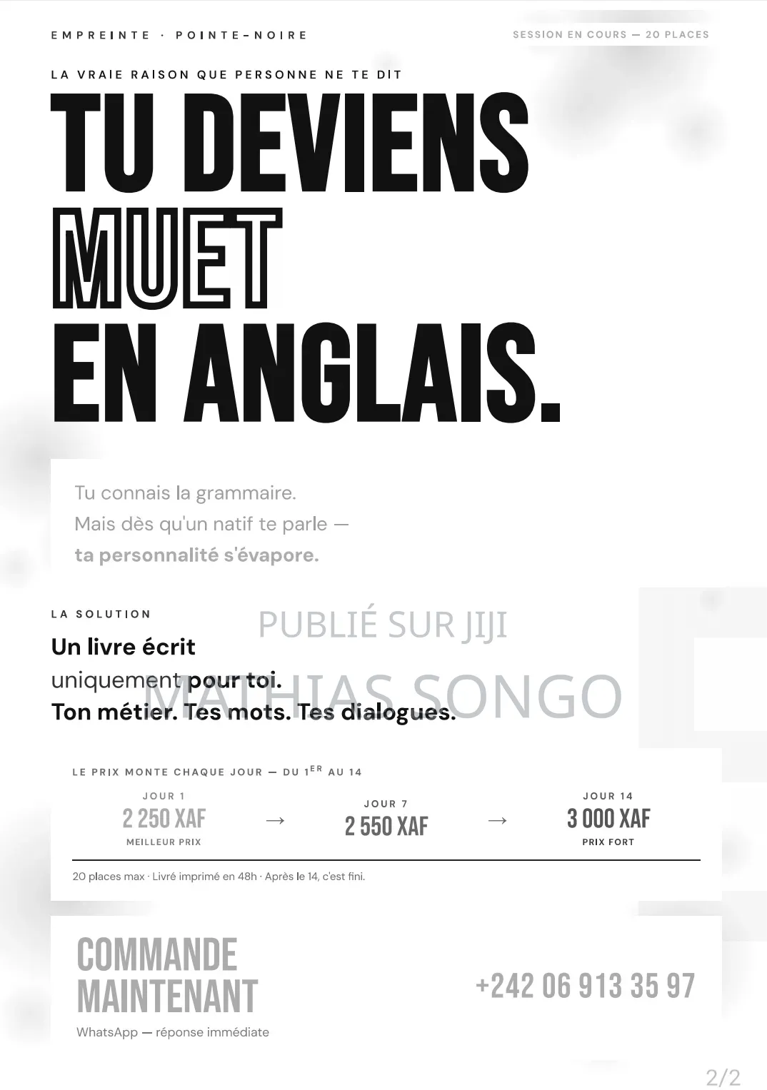 Un Livre De Dialogue d'Anglais Personnalisé