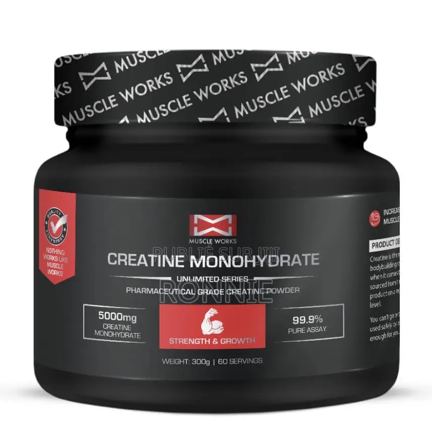 Créatine Monohydrate 300 G Serving 60 Fois