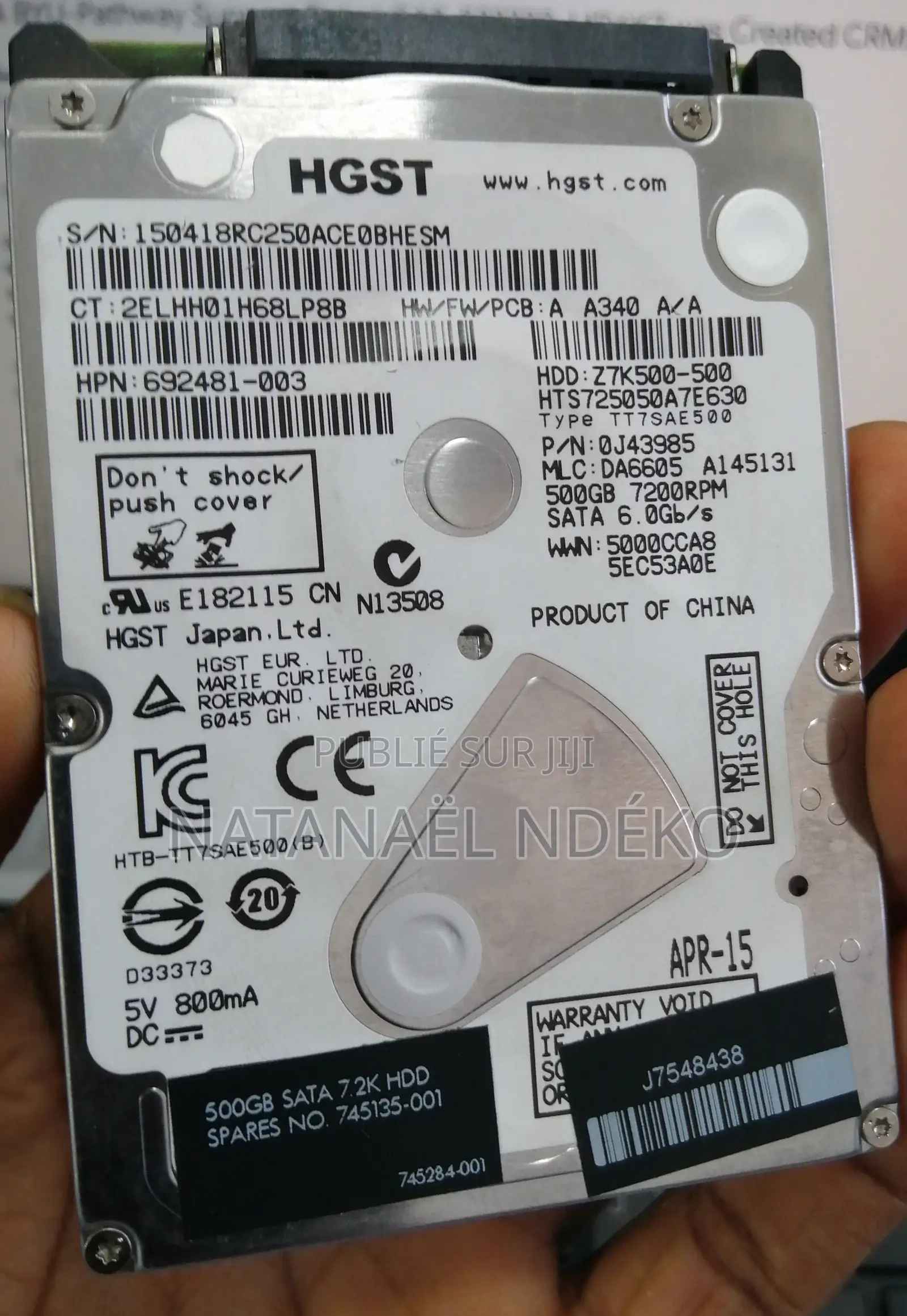 Disque Dur HDD 500gb