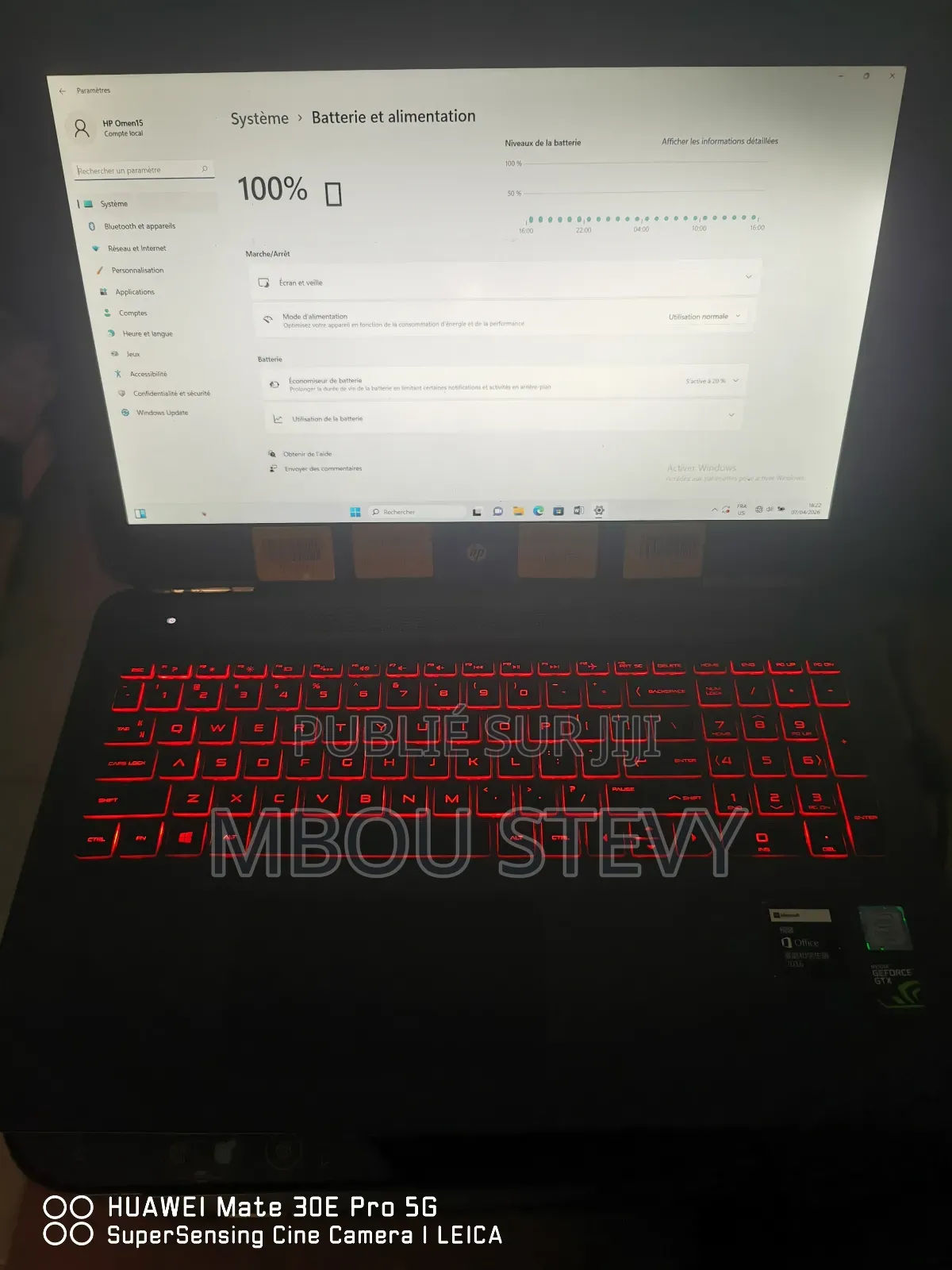 Ordinateur portable HP Omen 15-ce0xx 8GB Nvidia HDD+SSD 1T