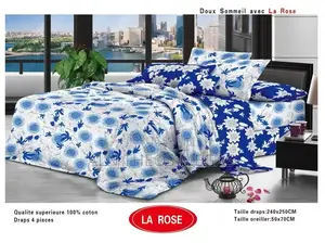 Ensemble Complet Des Draps 100% Coton