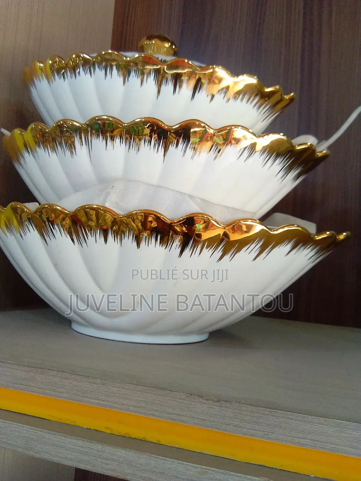 Set De Bols Et Soupières Élégants Blanc Et Doré – Qualité Premium