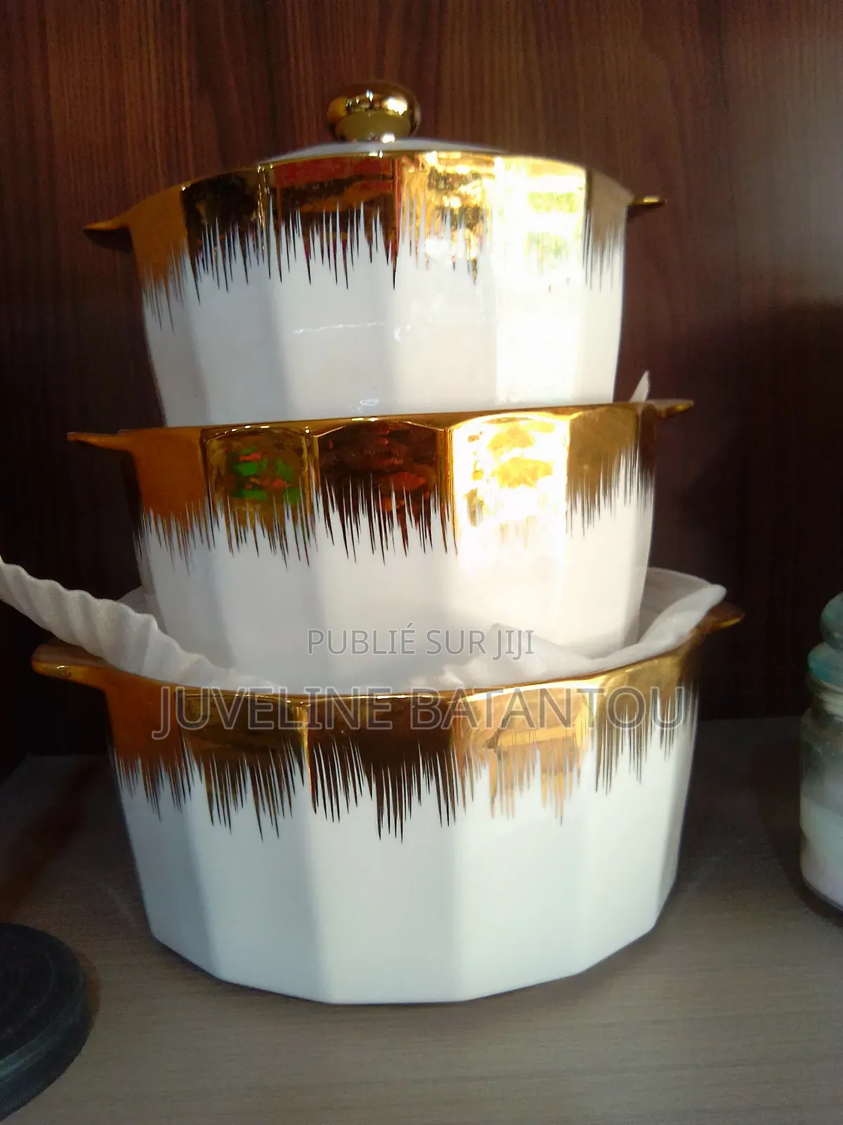 Set De Bols Et Soupières Élégants Blanc Et Doré – Qualité Premium