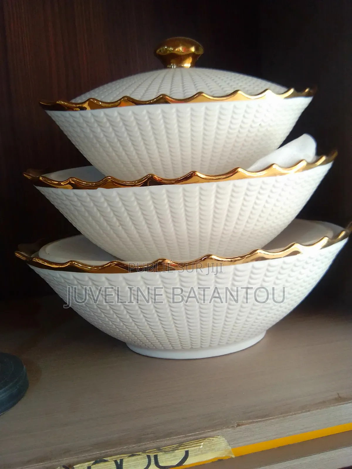 Set De Bols Et Soupières Élégants Blanc Et Doré – Qualité Premium