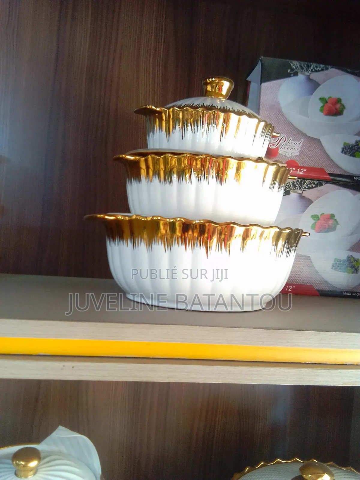 Set De Bols Et Soupières Élégants Blanc Et Doré – Qualité Premium