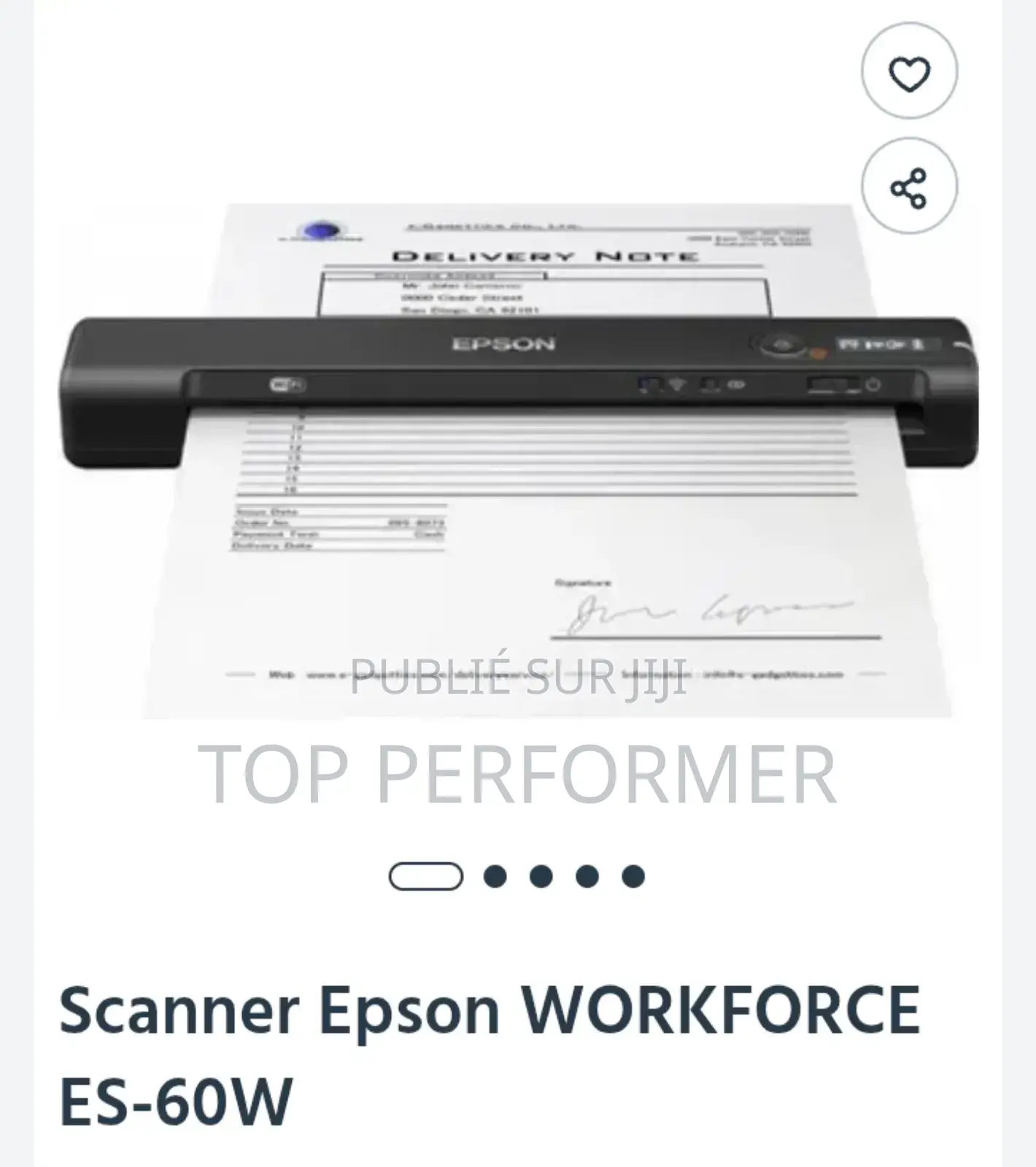 Scanner Epson Workforce Es-60w