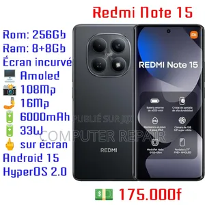 Nouveau Xiaomi Redmi Note 15 256 GB Noir