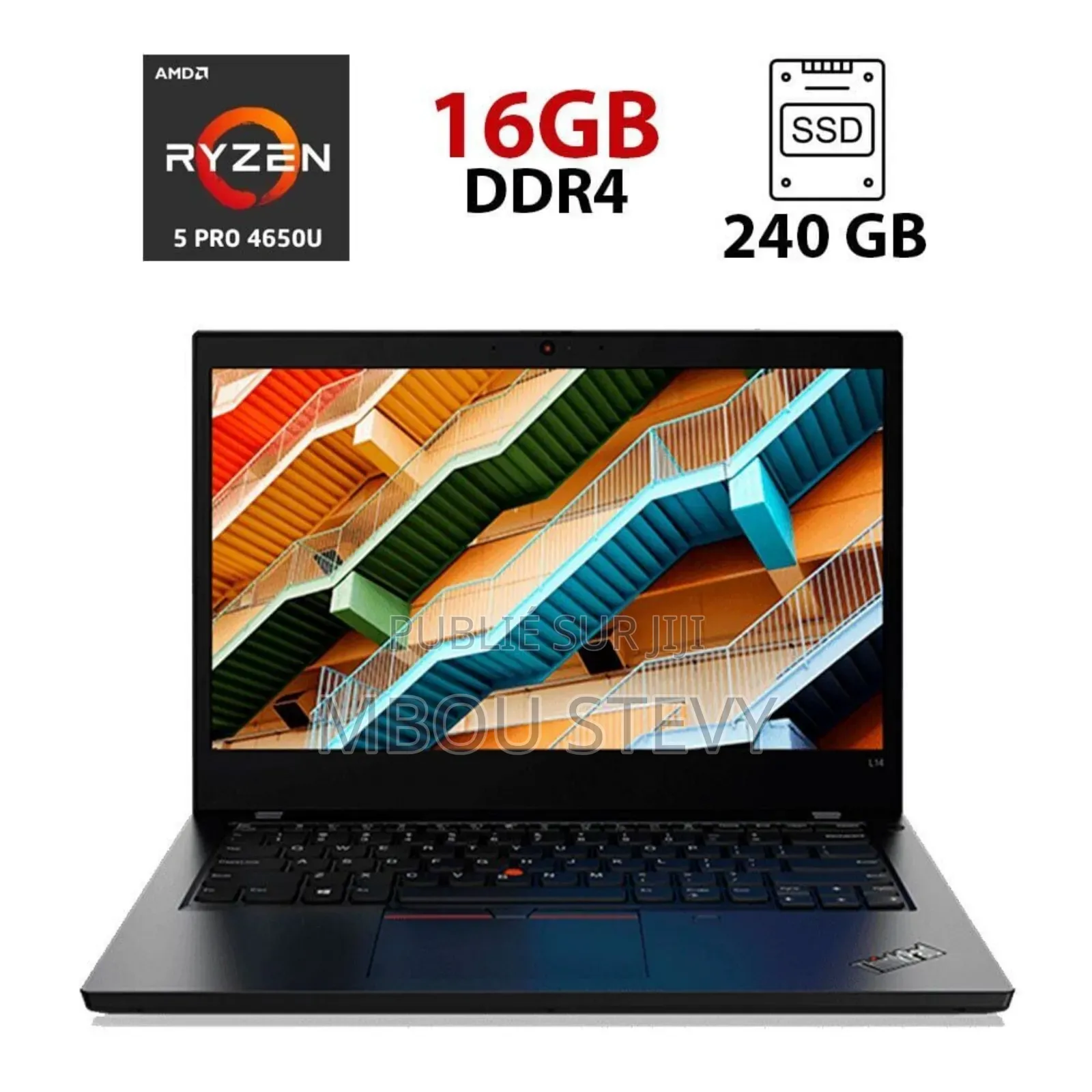 Ordinateur portable Lenovo Thinkpad L14 16GB AMD Ryzen 5 SSD 256GB
