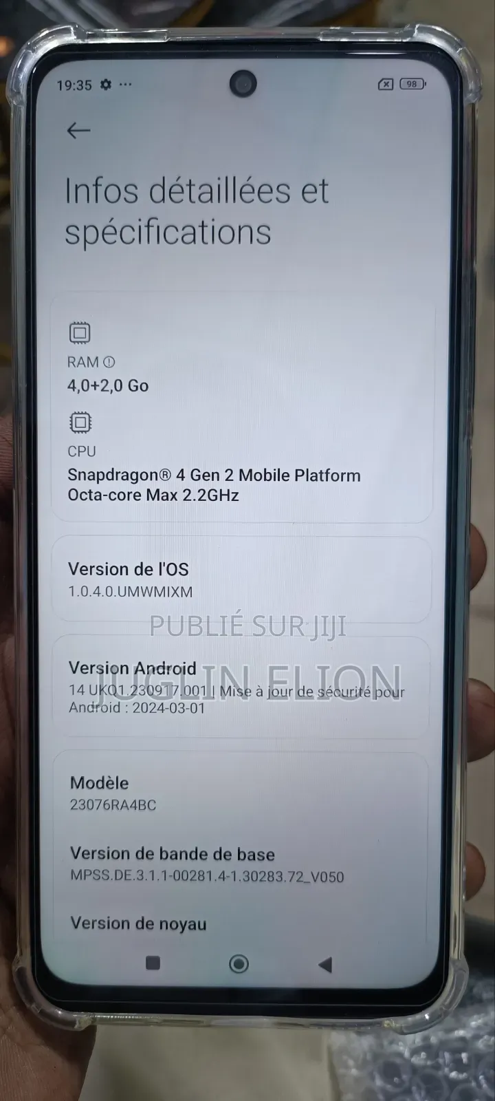 Nouveau Xiaomi Redmi 12C 128 GB Noir