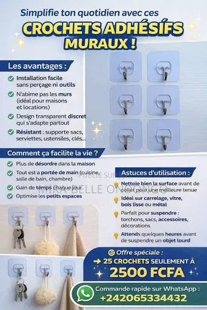 Crochets Adhésifs Muraux