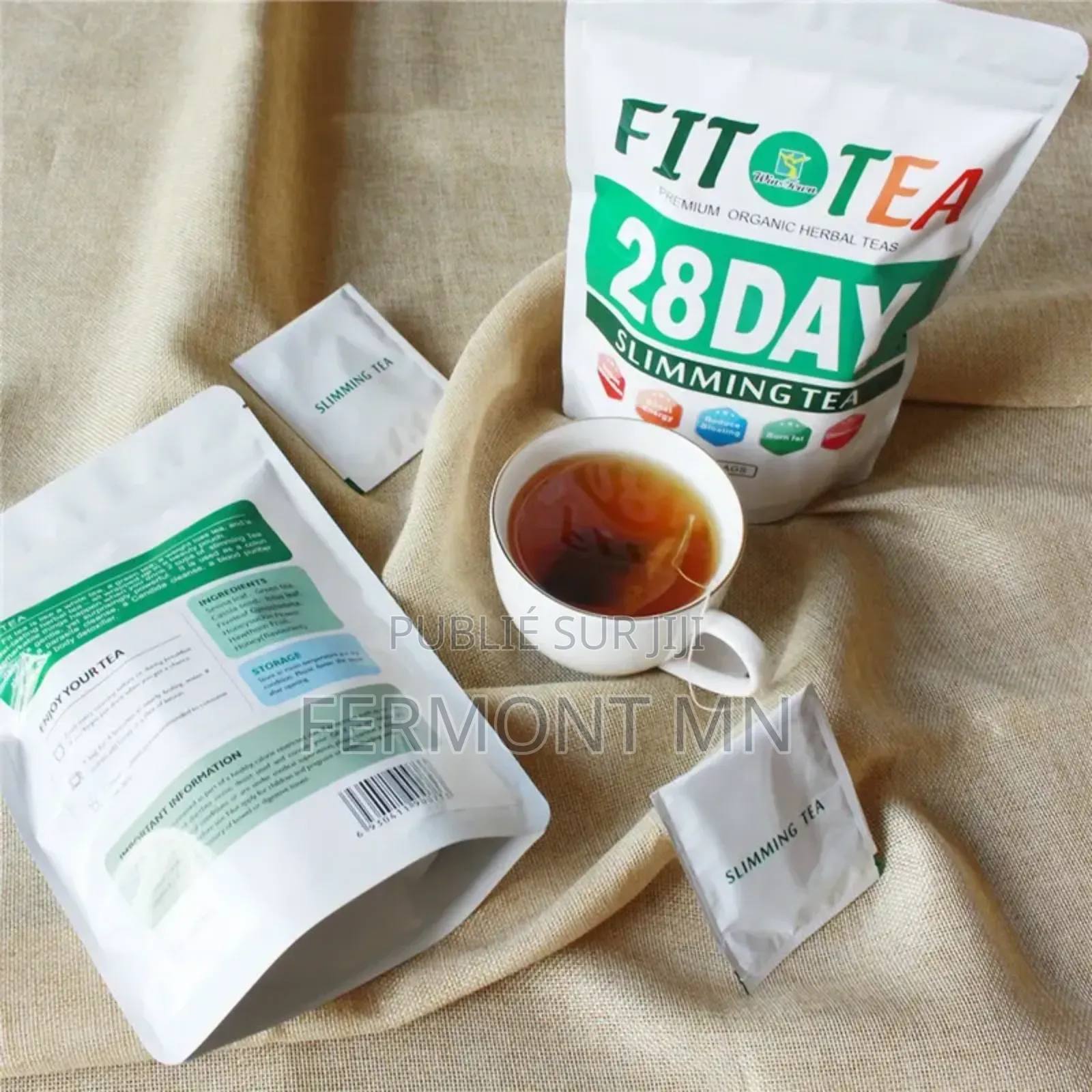 Thé Fit Tea 28 Jours, Votre Plat Nettoyage Perte De Poids 28 Sachets