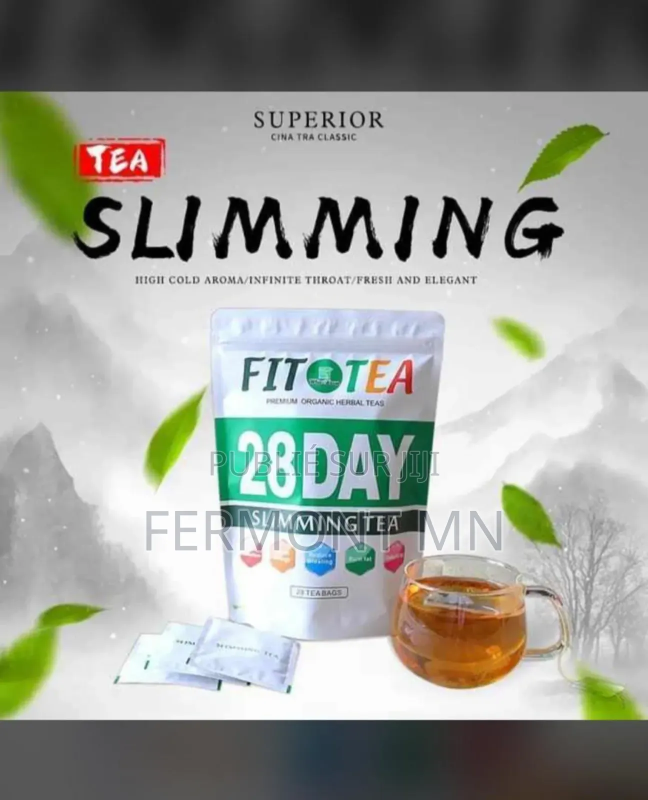 Thé Fit Tea 28 Jours, Votre Plat Nettoyage Perte De Poids 28 Sachets