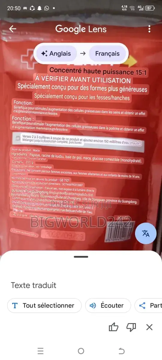 Ultimate Maca Plus Granulés