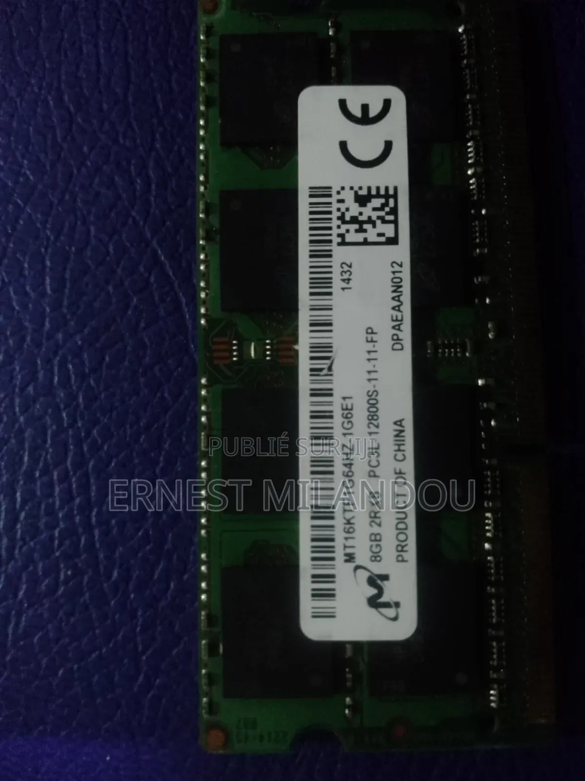 Barrette De Mémoire Pour Unité Centrale Avec 8g De Ram
