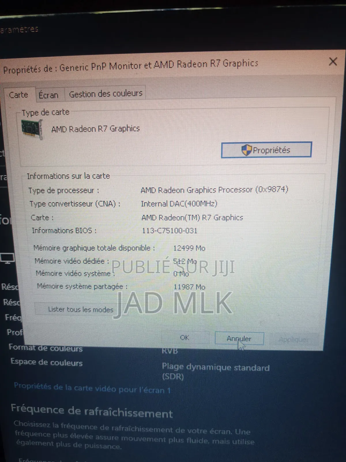 Ordinateur portable Lenovo ThinkPad A475 12GB AMD SSD 256GB