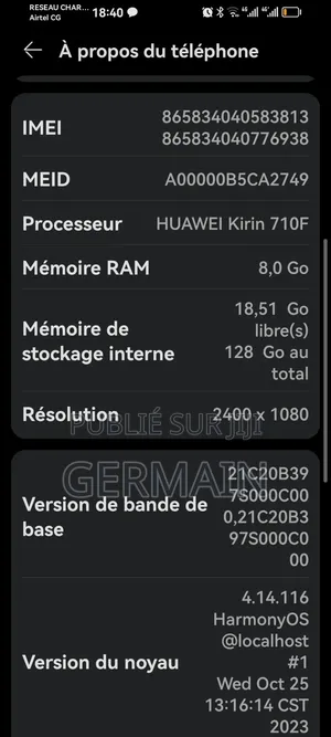 Honor 20 128 GB Noir