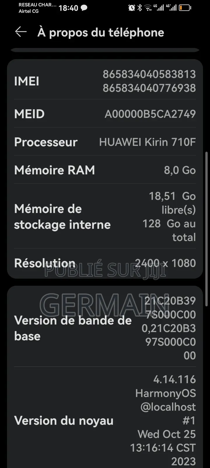 Honor 20 128 GB Noir