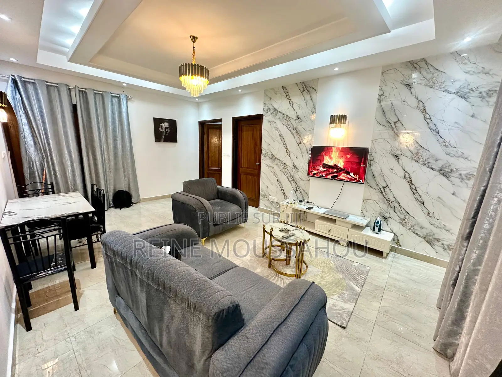 Meublé 2chbre Appartement dans Brazzaville, Moungali à Louer