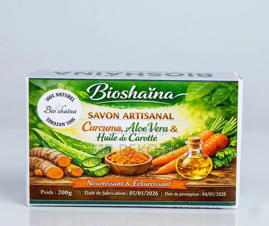 Savon 100% Naturel Bioshaïna Au Curcuma Et +