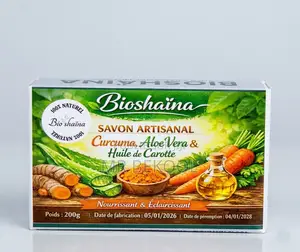 Savon 100% Naturel Bioshaïna Au Curcuma Et +