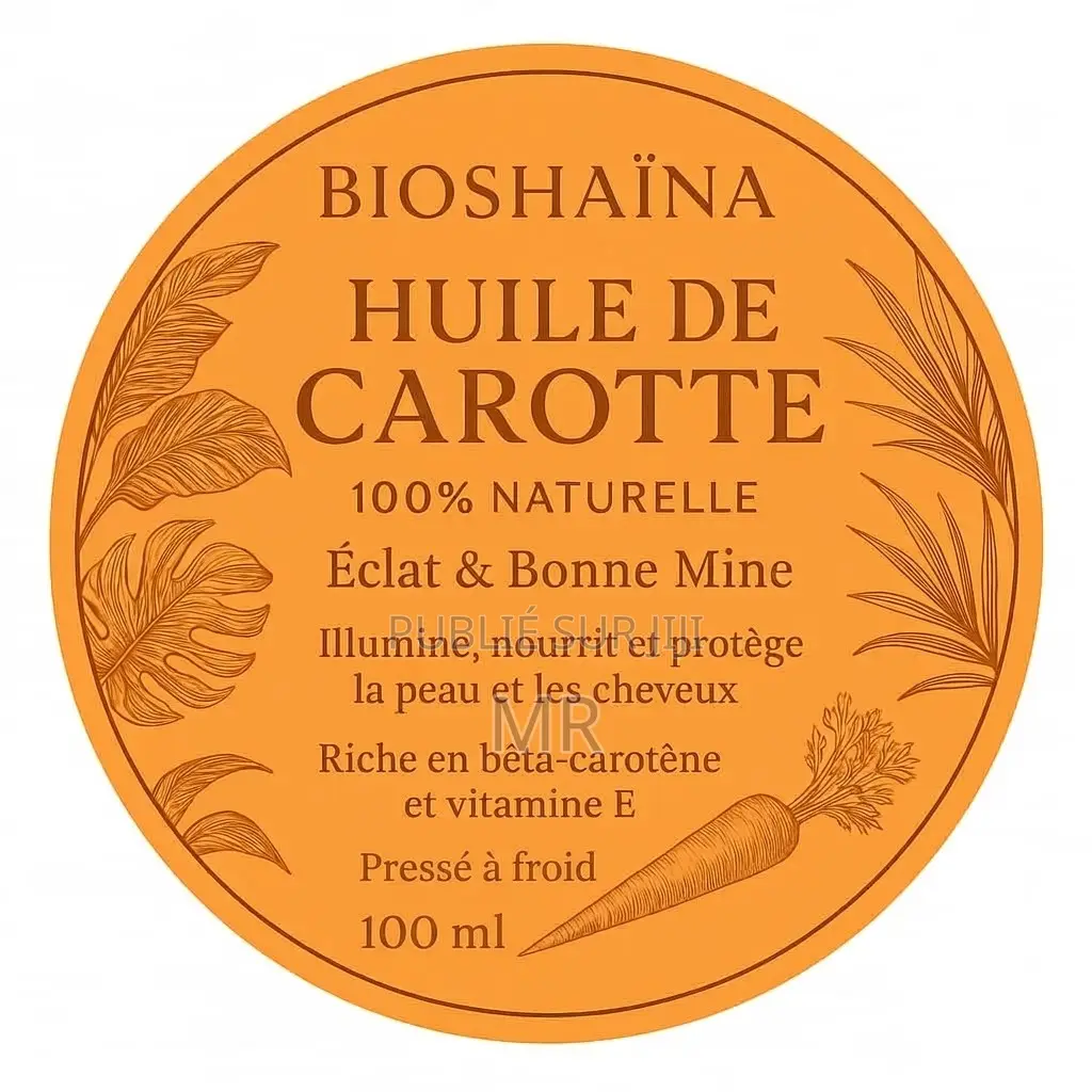 Huile Carotte Bioshaïna 100% Naturel