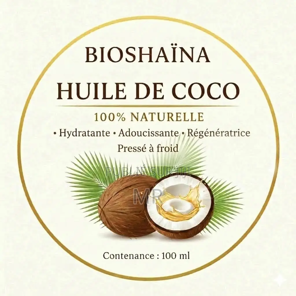 Huile De Noix De Coco Bioshaïna 100% Naturel