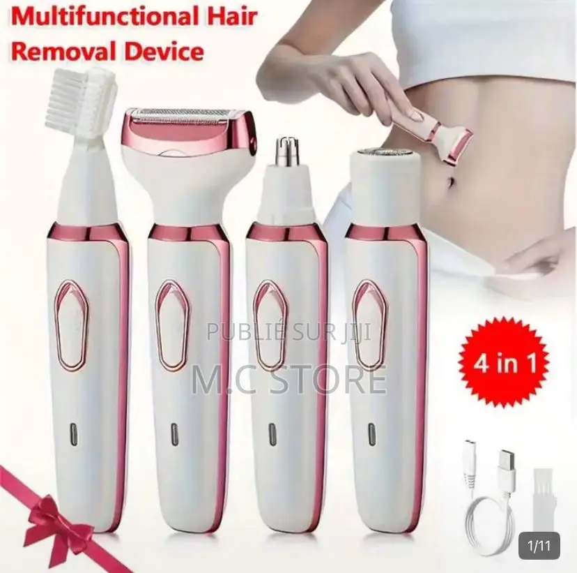 Epilateur Électrique Multifonctions Pour Femme Rechargeable 4 en 1