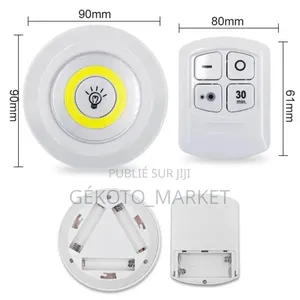 3x Lampe Murale Led Avec Télécommande