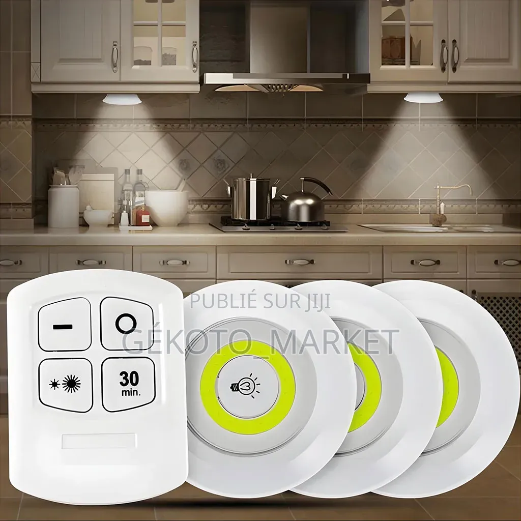 3x Lampe Murale Led Avec Télécommande