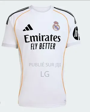 Maillot Du Réal Madrid Blanc Taille Xl Unisexe