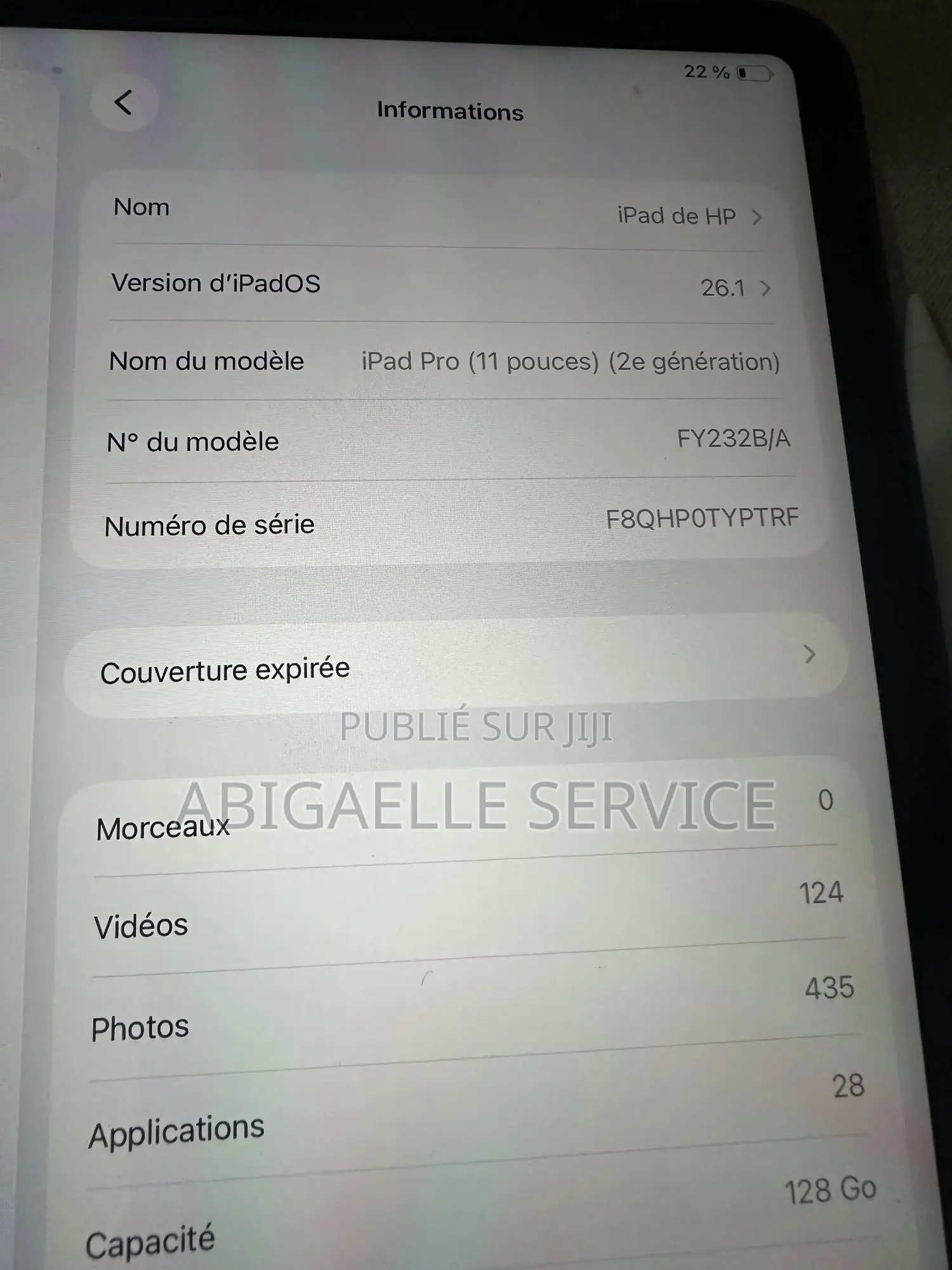 Apple iPad Pro 11 (2020) 128 GB Gris