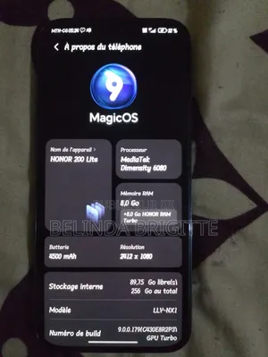 Nouveau Honor 200 Lite 12 GB Noir