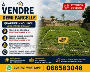 Demi Parcelle a Vendre Bien Placé a Nkouikou Vers Égll'armée Du Salut