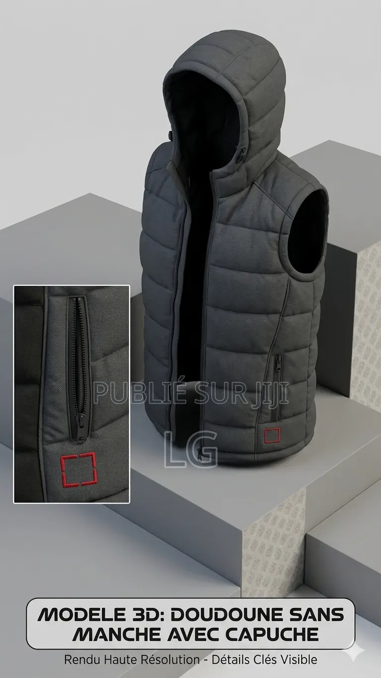 Doudoune Sans Manches + Capuche Taille M