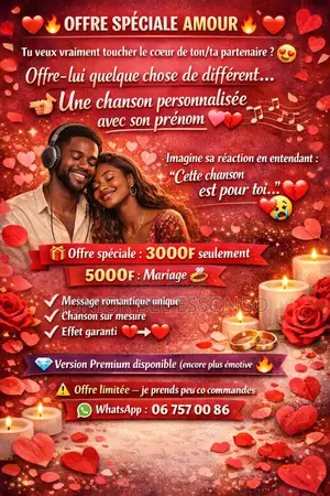 Offrez Une Chanson Unique Pour Vos Moments Inoubliables !
