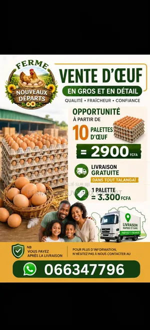 Œuf Frais 10 Palettes 2,900