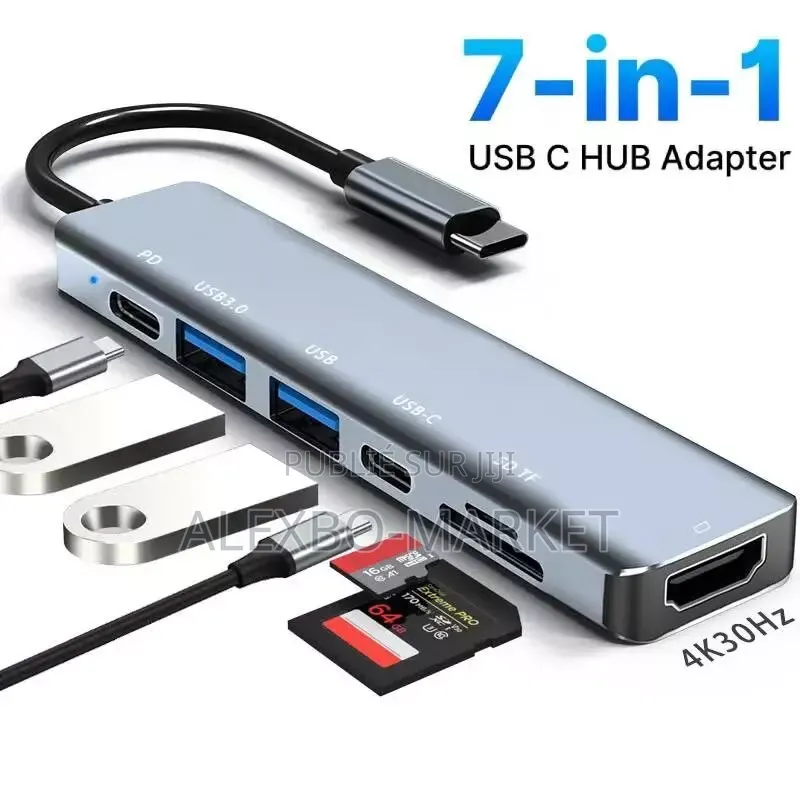 Adaptateur Type-C 7-en-1 (Hub Multiport)