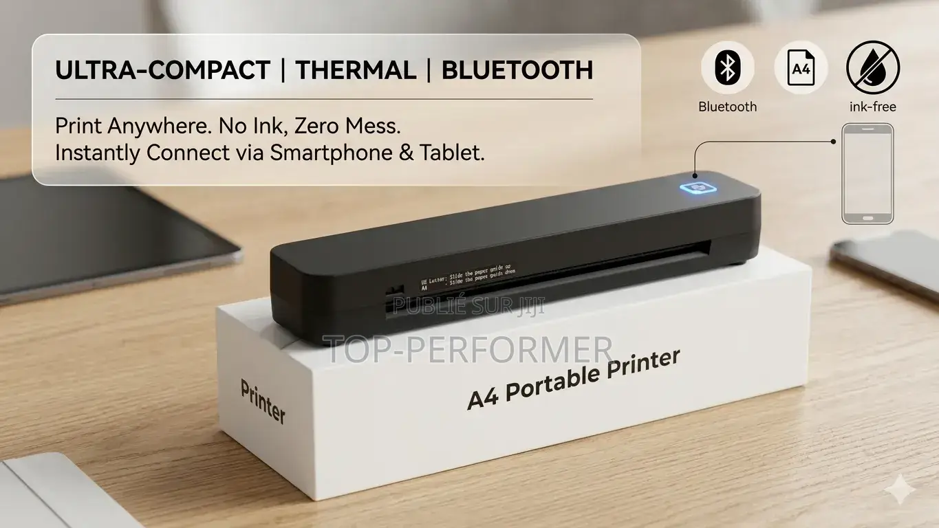 Imprimante Thermique A4 Bluetooth Portable
