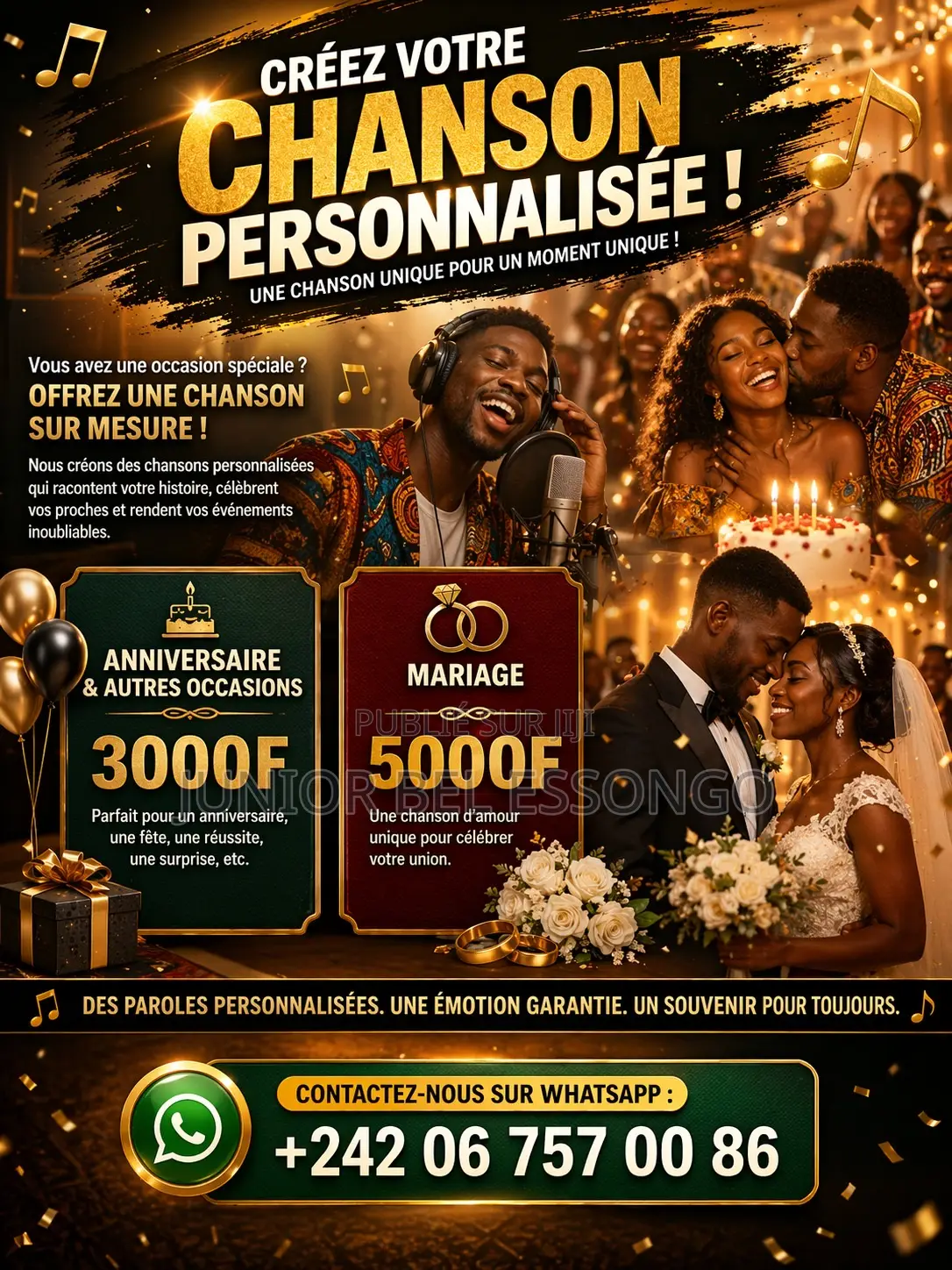 Création Des Chansons Personnalisées Sur Mesure, Émotion Garantie 100%