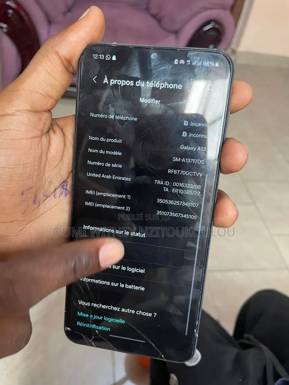 Samsung Galaxy A13 (SM-A137) 64 GB Noir