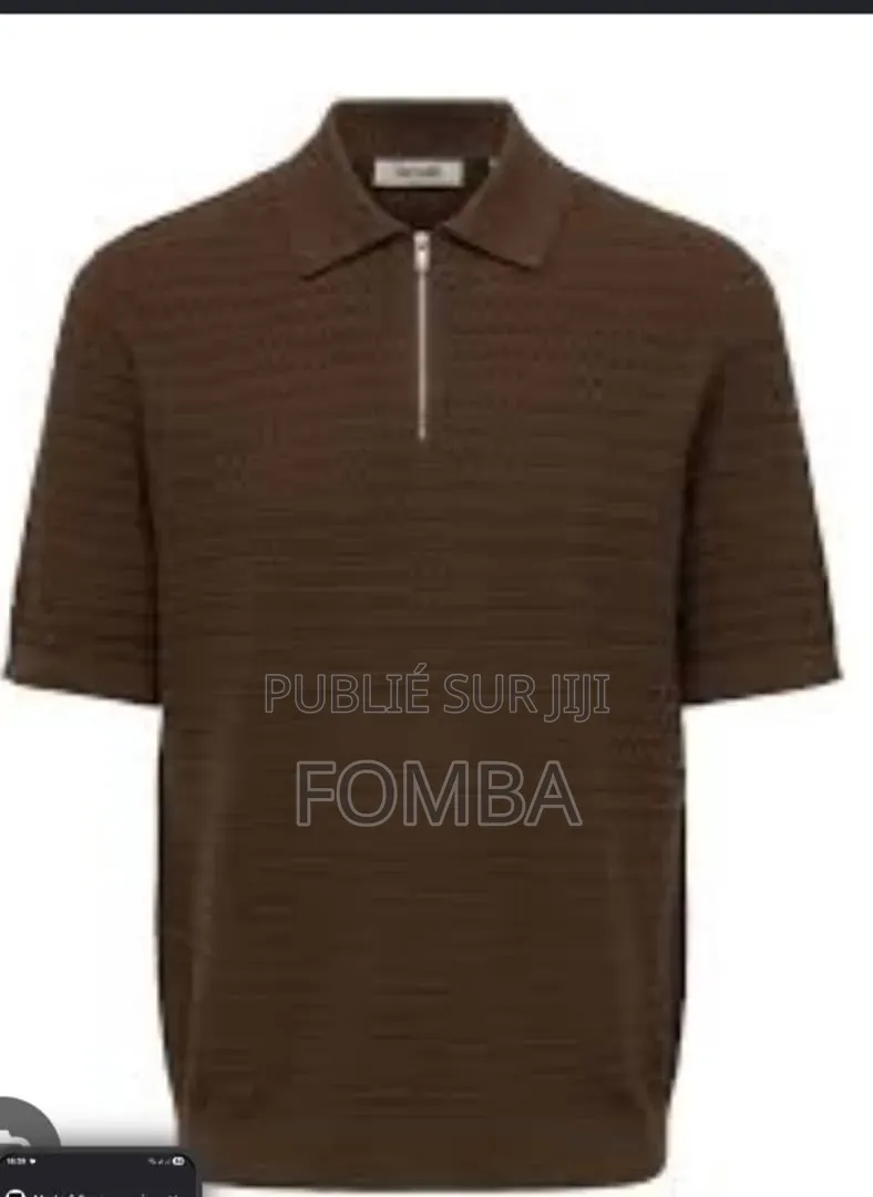 Polo en Coton Marron À 12000