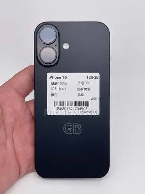 Nouveau Apple iPhone 16 128 GB Noir